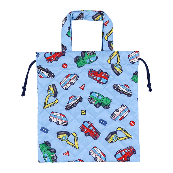 キルト巾着バッグ（くるま）