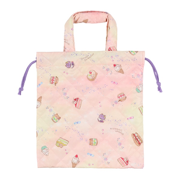 キルト巾着バッグ（スイーツアニマル）