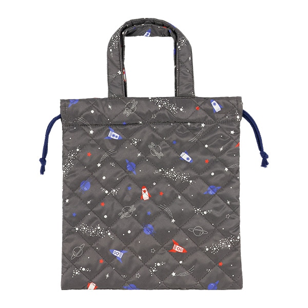 キルト巾着バッグ（宇宙）