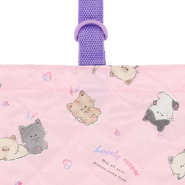 キルトシューズバッグ（ねこ）