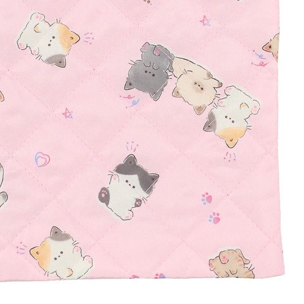 キルトシューズバッグ（ねこ）