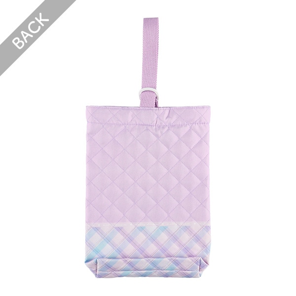 キルトシューズバッグ（パープル）