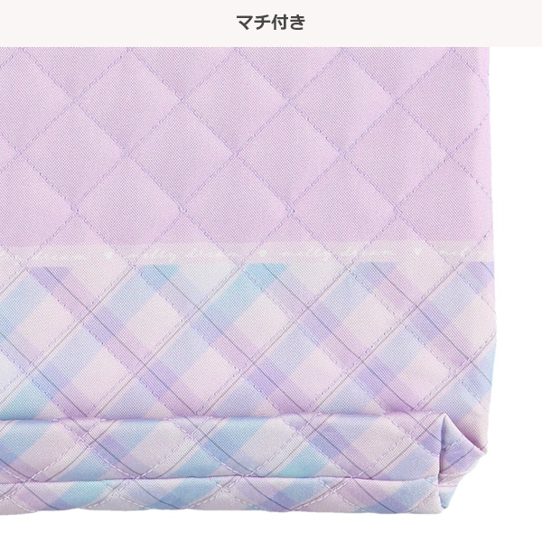 キルトシューズバッグ（パープル）