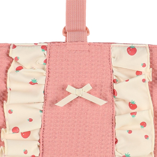 シューズバッグ（いちごフリル）