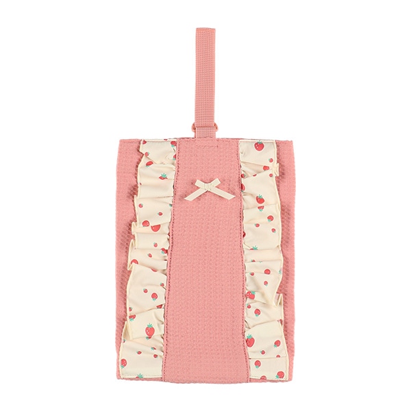 シューズバッグ（いちごフリル）