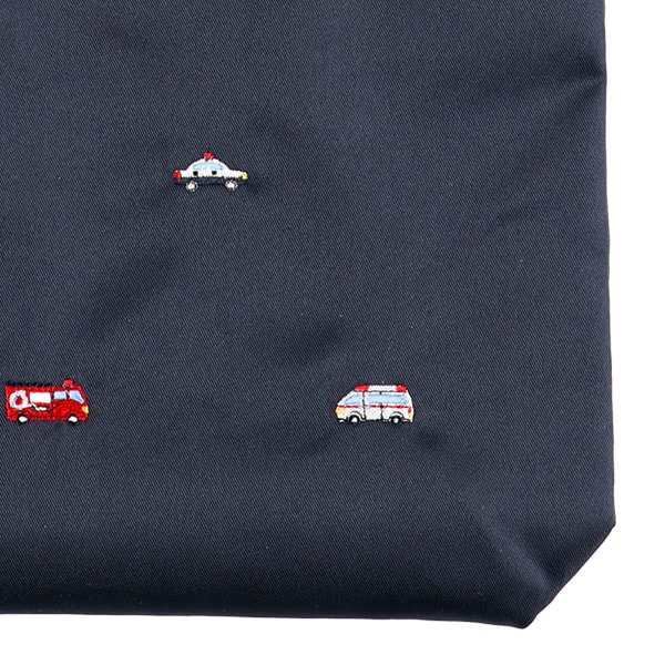 リフレクターシューズバッグ（くるま刺繍）