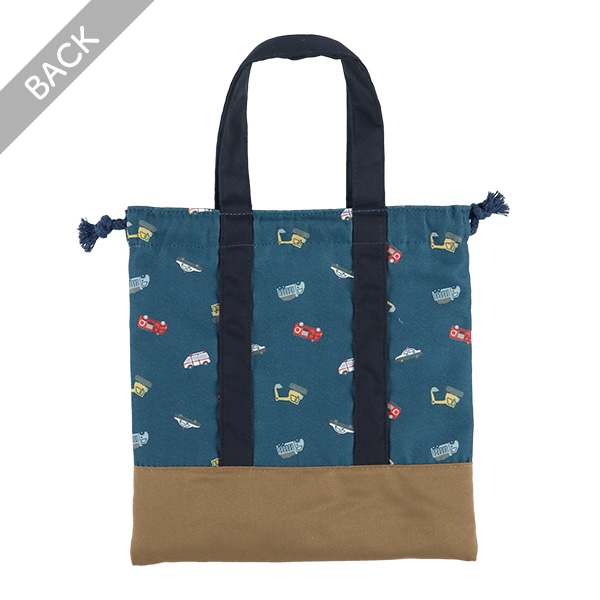 マルチ巾着（くるま柄）