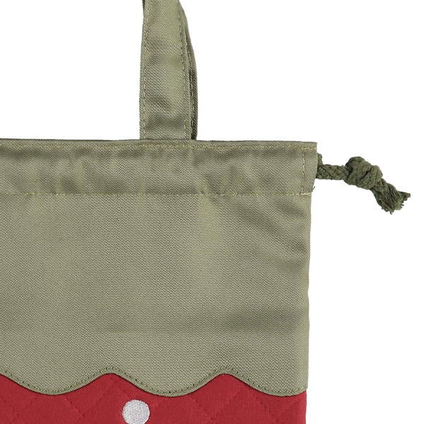 キルトマルチ巾着（いちごなりきり）