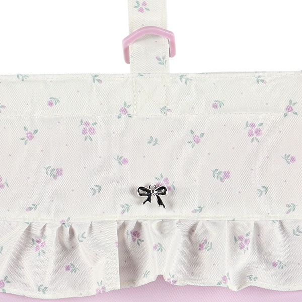 シューズバッグ（花柄リボンチャーム）