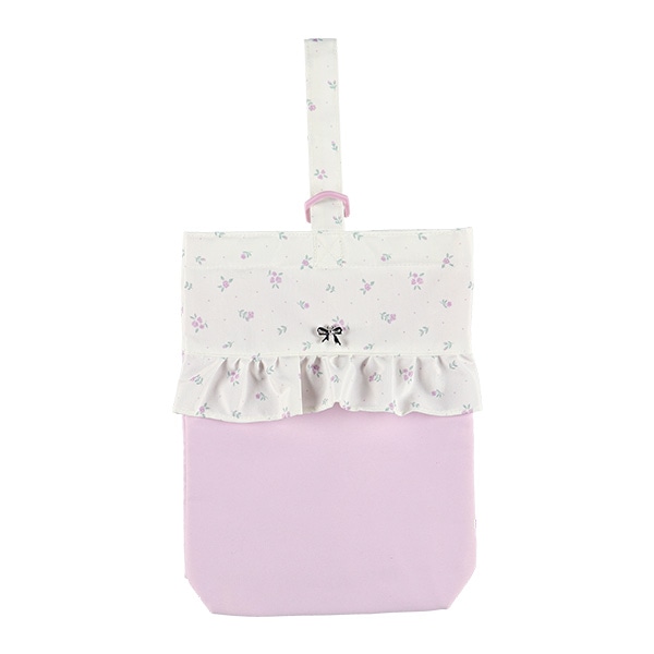 シューズバッグ（花柄リボンチャーム）