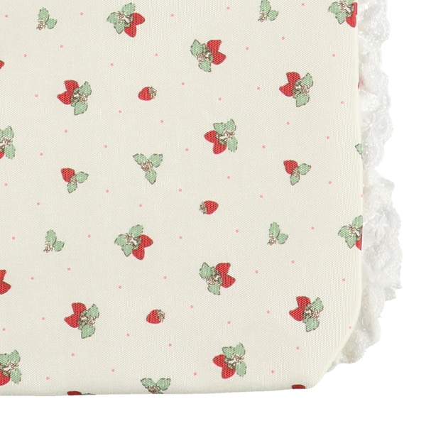 シューズバッグ（いちごギンガムリボン）