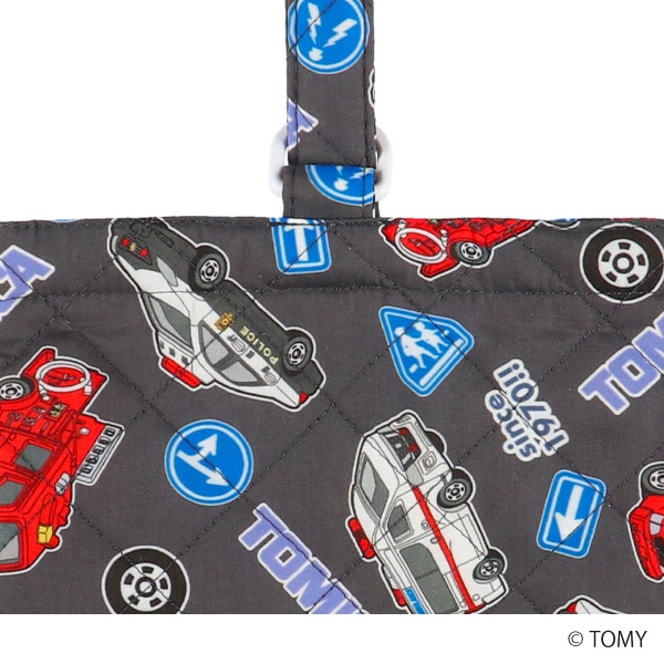 キルトシューズバッグ（トミカ・ダークグレー）