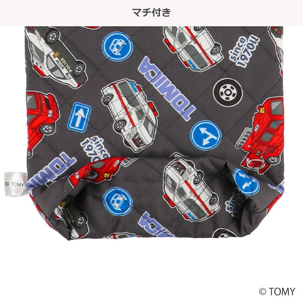 キルトシューズバッグ（トミカ・ダークグレー）