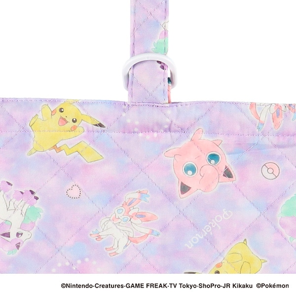 キルトシューズバッグ（ポケモン・パープル）
