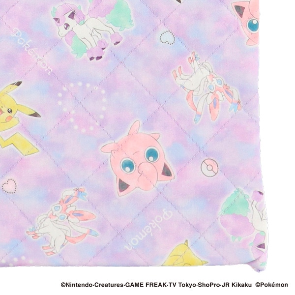 キルトシューズバッグ（ポケモン・パープル）