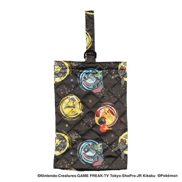 キルトシューズバッグ（ポケモン・ブラック）