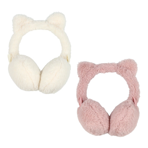 ねこ耳付き耳当て