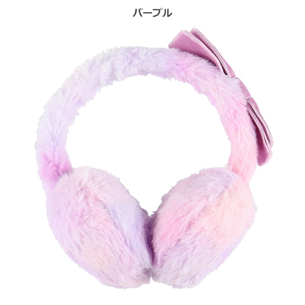 タイダイベロアリボン付き耳当て