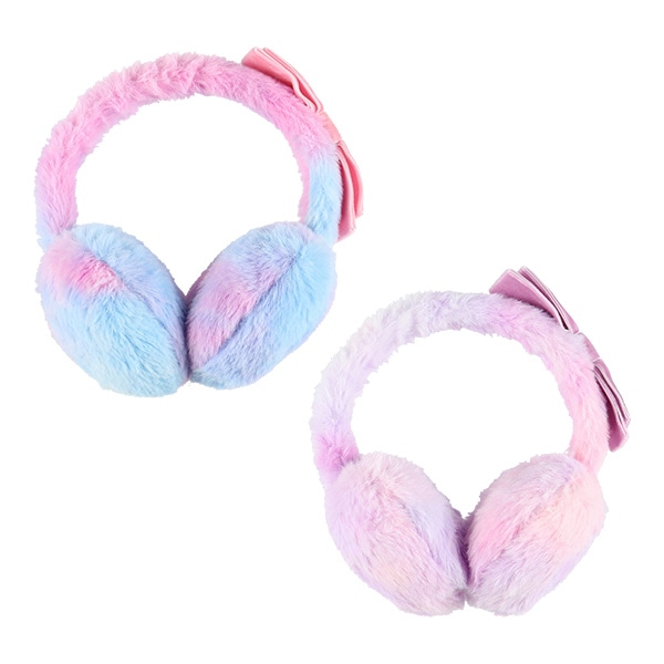 タイダイベロアリボン付き耳当て