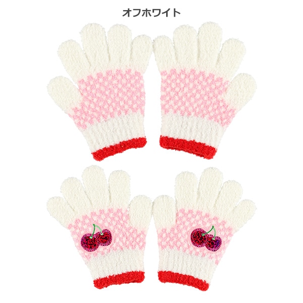 手袋（ワッペンチェリー）（3-4才）