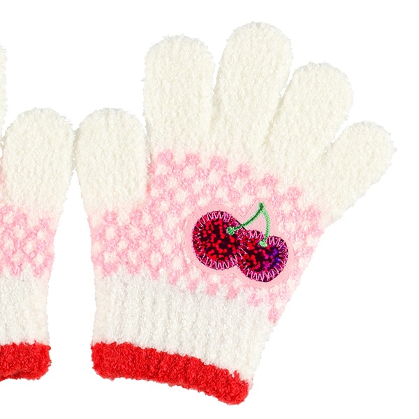 手袋（ワッペンチェリー）（3-4才）