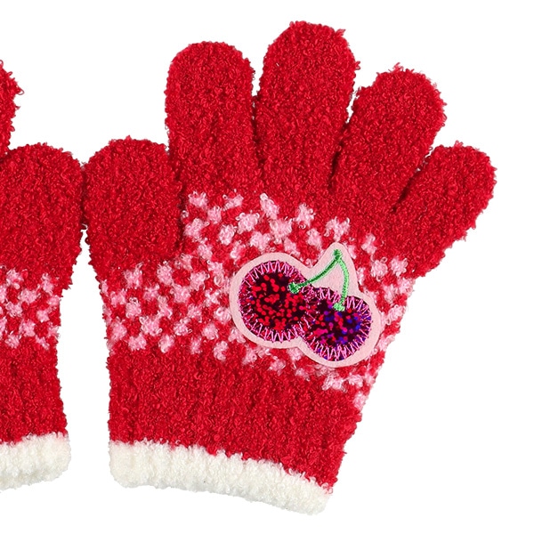 手袋（ワッペンチェリー）（3-4才）
