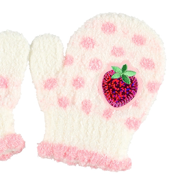 ミトン（ワッペンいちご）（2-3才）