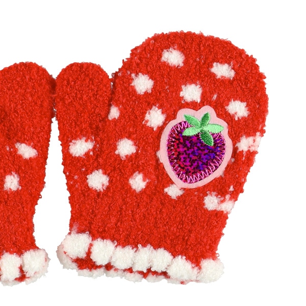 ミトン（ワッペンいちご）（2-3才）