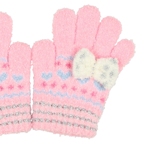 手袋（ラメリボンハート）（3-4才）