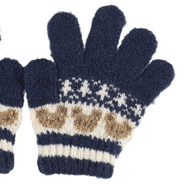 手袋（くま柄）（3-4才）