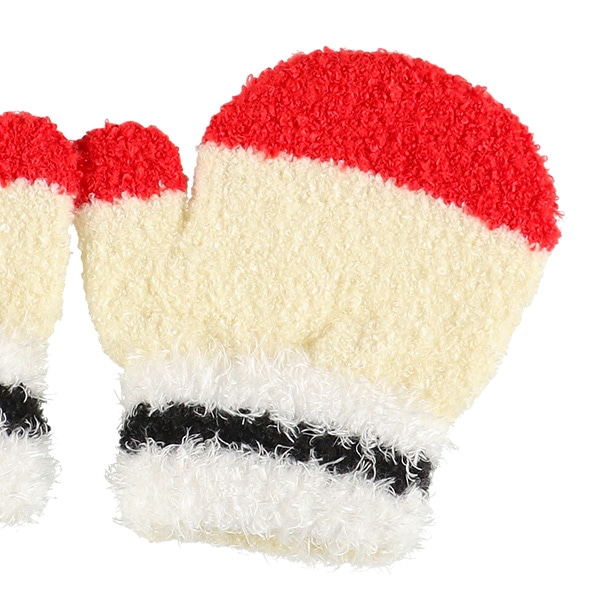 ミトン（切り替え裾ボア）（2-3才）