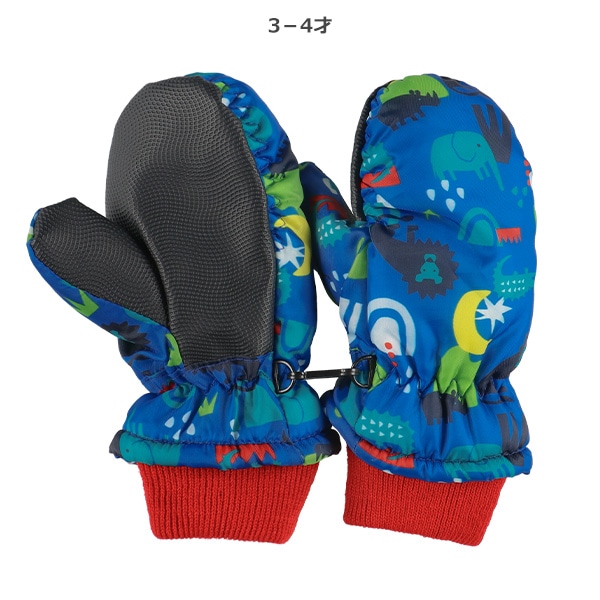 スキーミトン（アニマル総柄）（1-2才・3-4才）