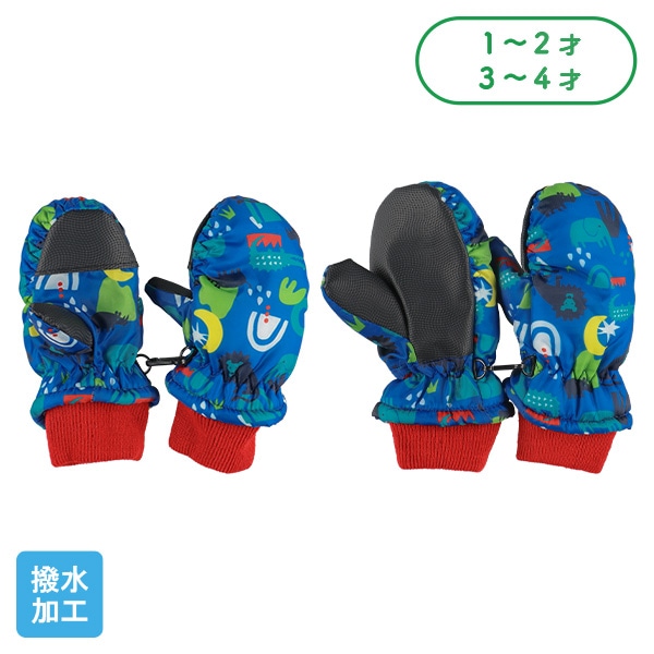 スキーミトン（アニマル総柄）（1-2才・3-4才）