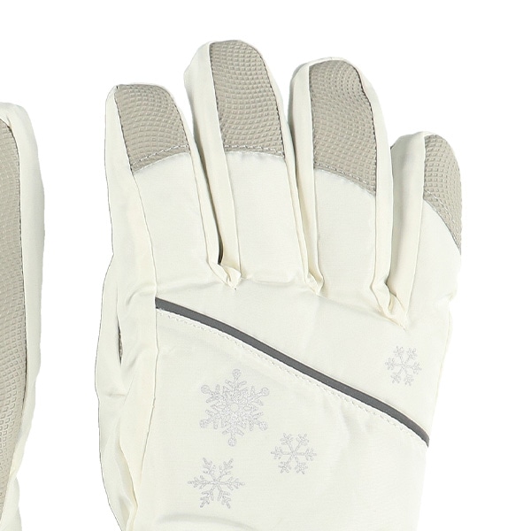 スキー手袋（雪・オフホワイト）（5-6才・7-8才）