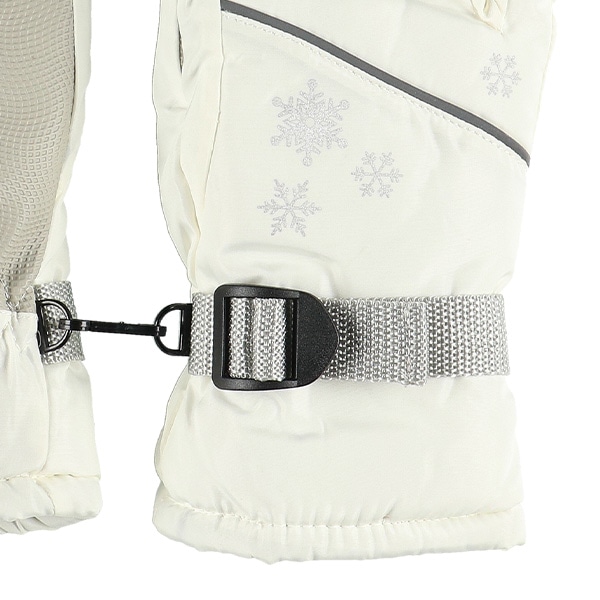 スキー手袋（雪・オフホワイト）（5-6才・7-8才）