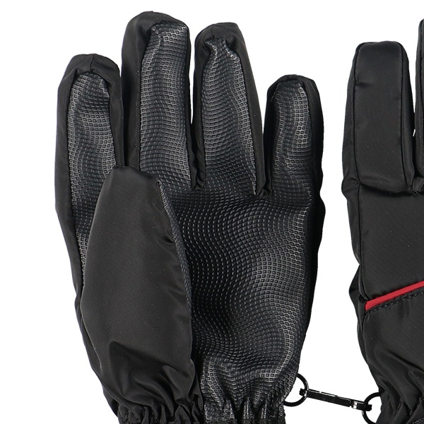 スキー手袋（ブラック無地）（5-6才・7-8才）