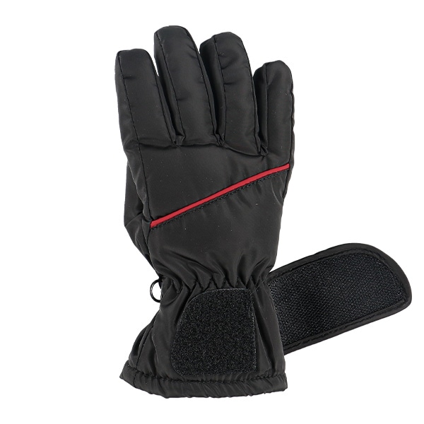 スキー手袋（ブラック無地）（5-6才・7-8才）