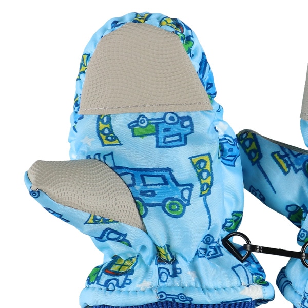 スキーミトン（くるま・ライトブルー）（1-2才・3-4才）