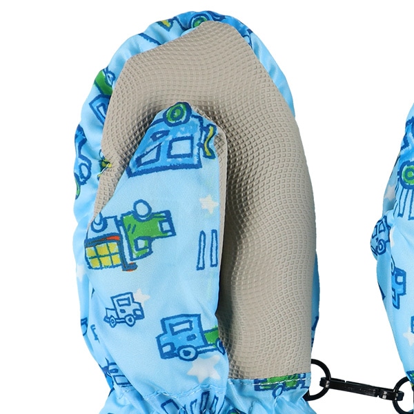 スキーミトン（くるま・ライトブルー）（1-2才・3-4才）