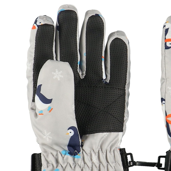 スキー手袋（ペンギン・グレー）（5-6才）