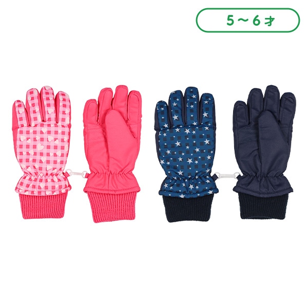 カフス防寒用手袋（総柄プリント）（5-6才）