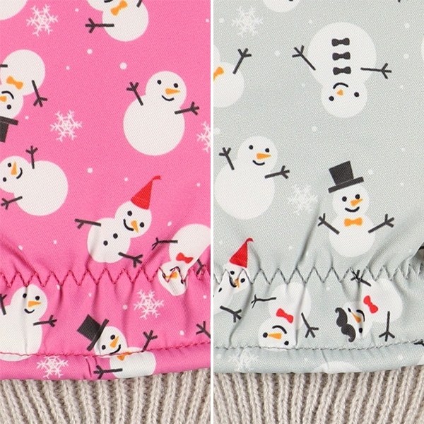 防寒用ミトン（雪だるま）（2-3才・3-4才）