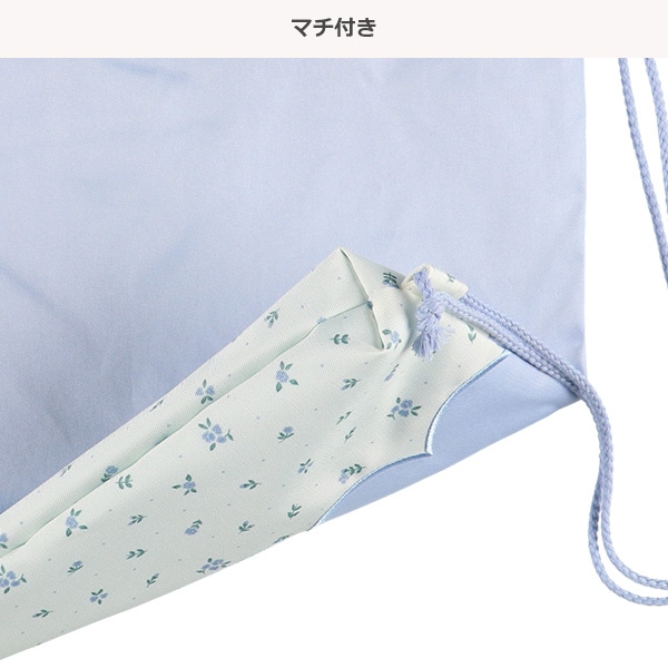 ナップサック（ねこ花柄）