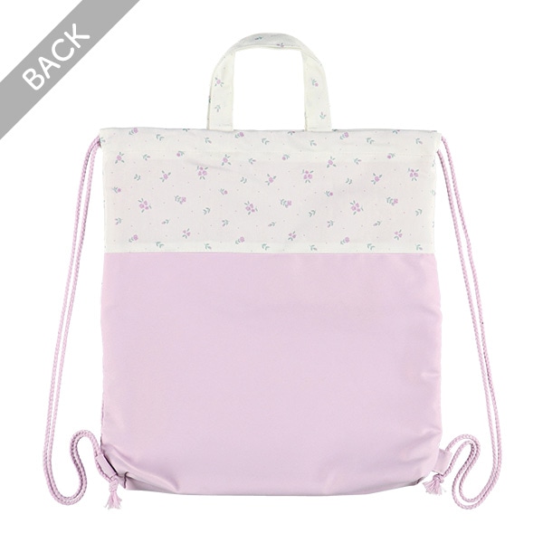 ナップサック（花柄リボンチャーム）