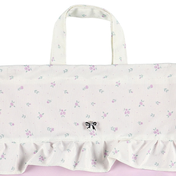 ナップサック（花柄リボンチャーム）