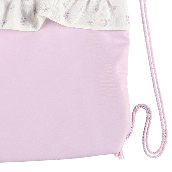 ナップサック（花柄リボンチャーム）