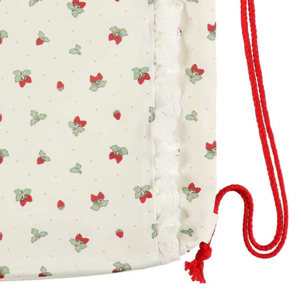 ナップサック（いちごギンガムリボン）