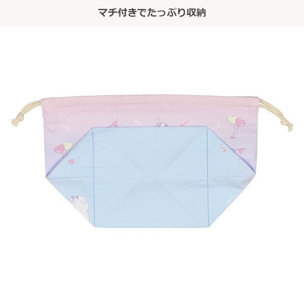 3枚組マチ付き巾着（ゆめかわ）