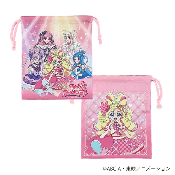 バンダイ）3枚組巾着S（キミとアイドルプリキュア）