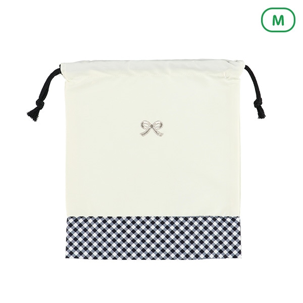 巾着M（チェック）